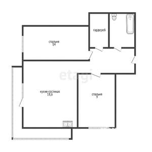 2-к квартира, вторичка, 59м2, 8/17 этаж