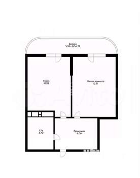 1-к квартира, вторичка, 33м2, 4/24 этаж